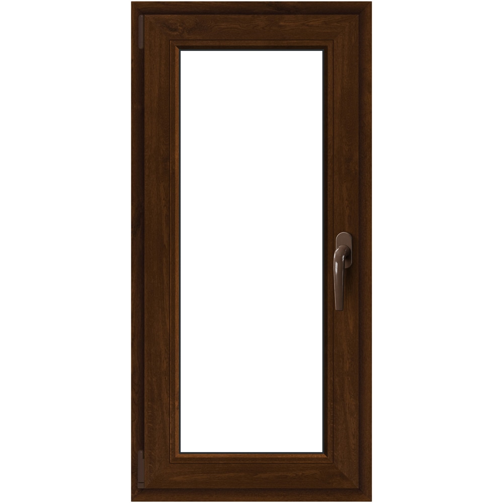 Fereastra termopan APLAST, PVC, 5 camere, 56 x 116 cm, deschidere oscilobatanta stanga, maro