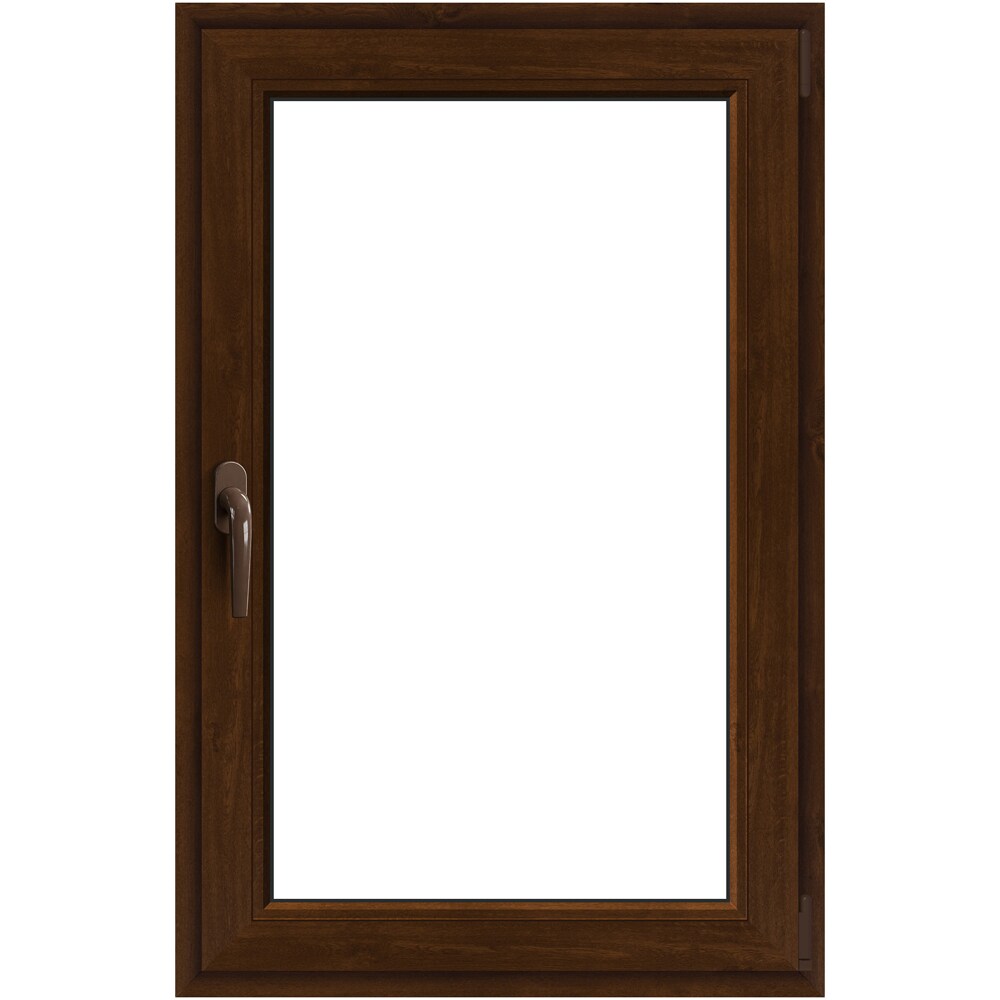 Fereastra termopan APLAST, PVC, 5 camere, 86 x 116 cm, deschidere oscilobatanta dreapta, maro