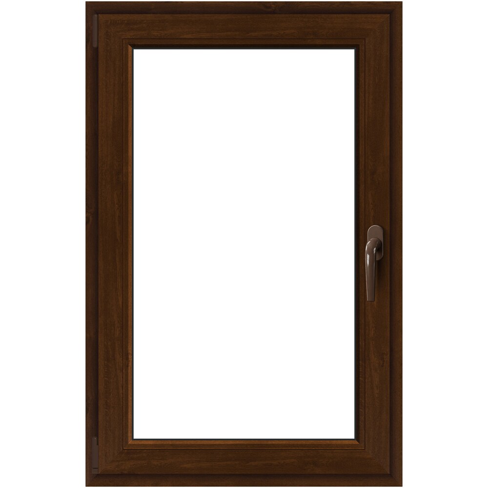 Fereastra termopan APLAST, PVC, 5 camere, 86 x 116 cm, deschidere oscilobatanta stanga, maro