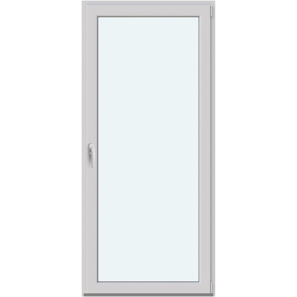 Usa balcon APLAST, cu geam, dreapta, PVC, 88 x 192 cm, alb