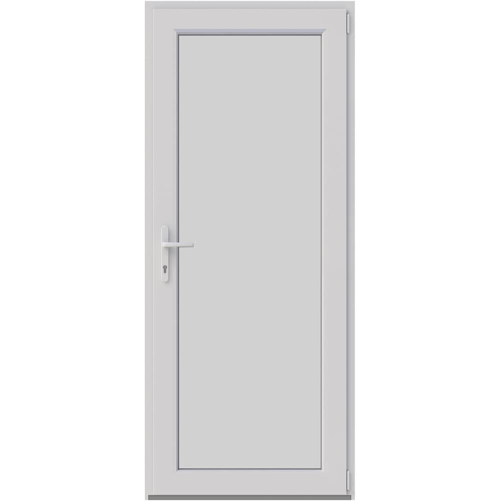 Usa intrare APLAST, fara geam, dreapta, PVC, 88 x 205 cm, alb