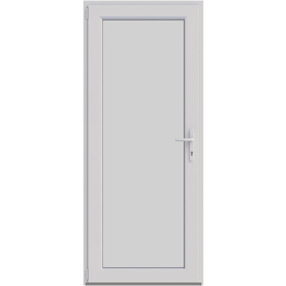 Usa intrare APLAST, fara geam, stanga, PVC, 88 x 205 cm, alb