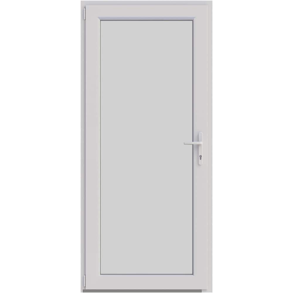 Usa intrare APLAST, fara geam, stanga, PVC, 88 x 195 cm, alb