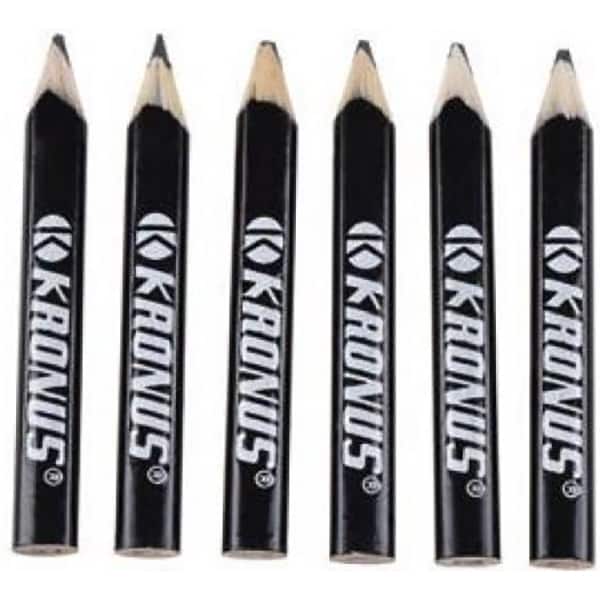 Set creioane dulgher KRONUS, lemn, negru, 6 buc