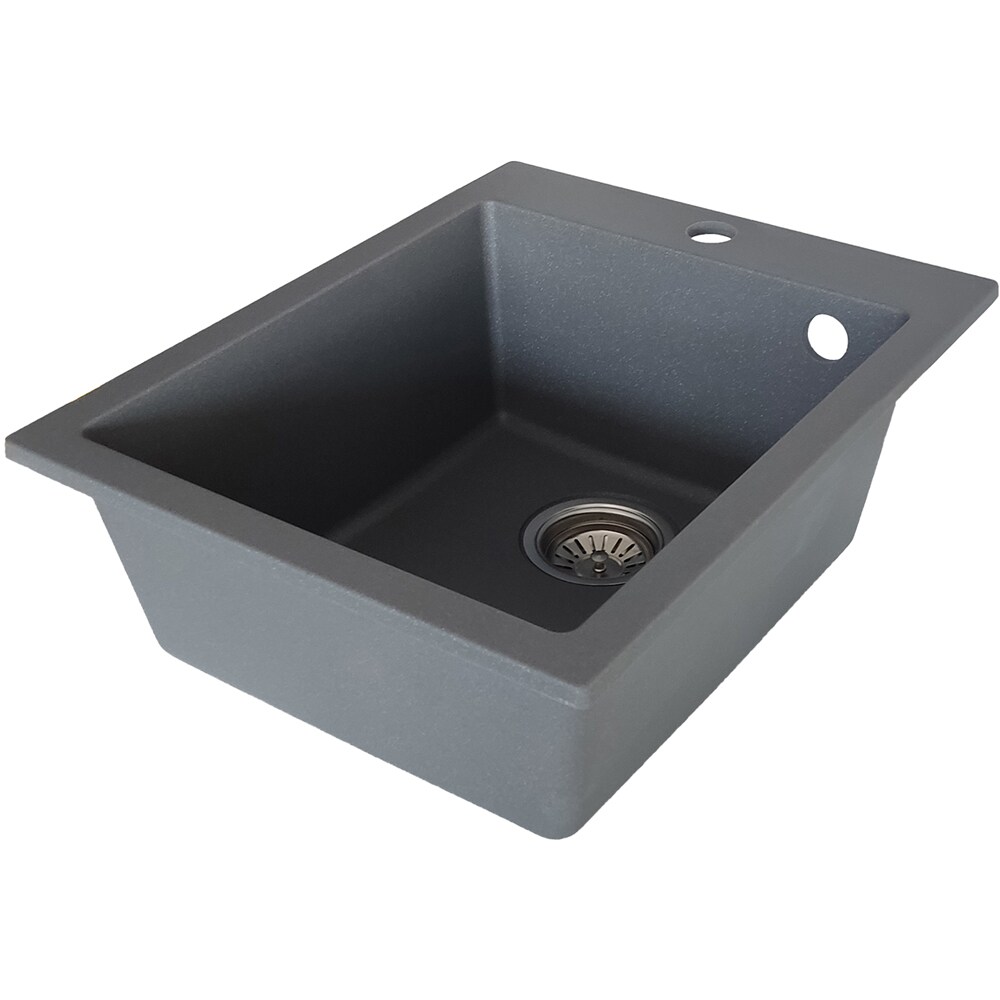 Chiuveta bucatarie SANDONNA Vesta 40, 1 cuva, compozit granit, gri