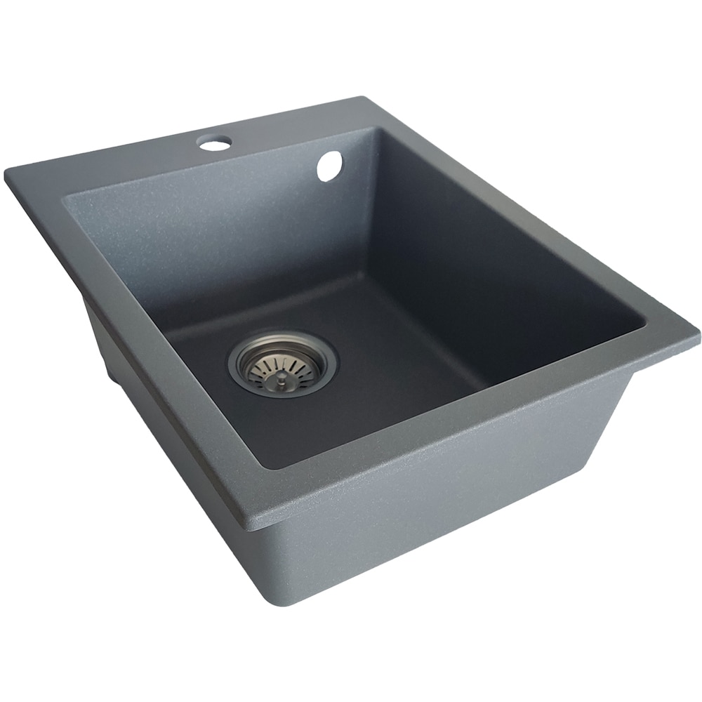 Chiuveta bucatarie SANDONNA Vesta 40, 1 cuva, compozit granit, gri