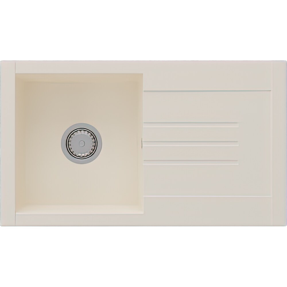 Chiuveta bucatarie SANDONNA Arona 76, 1 cuva, picurator reversibil, compozit granit, bej