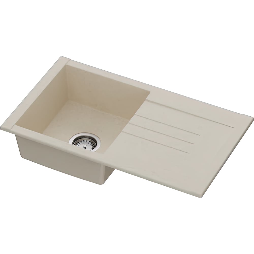 Chiuveta bucatarie SANDONNA Arona 76, 1 cuva, picurator reversibil, compozit granit, bej