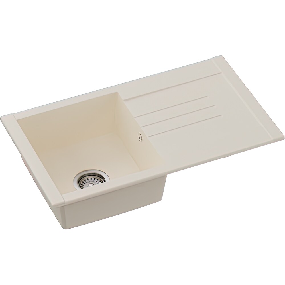 Chiuveta bucatarie SANDONNA Arona 76, 1 cuva, picurator reversibil, compozit granit, bej