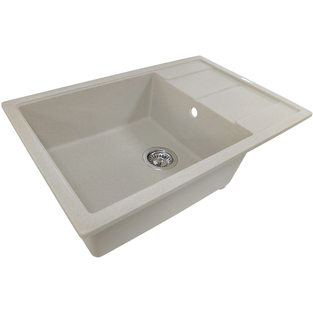 Chiuveta bucatarie SANDONNA Ewelina 78, 1 cuva, picurator reversibil, compozit granit, bej