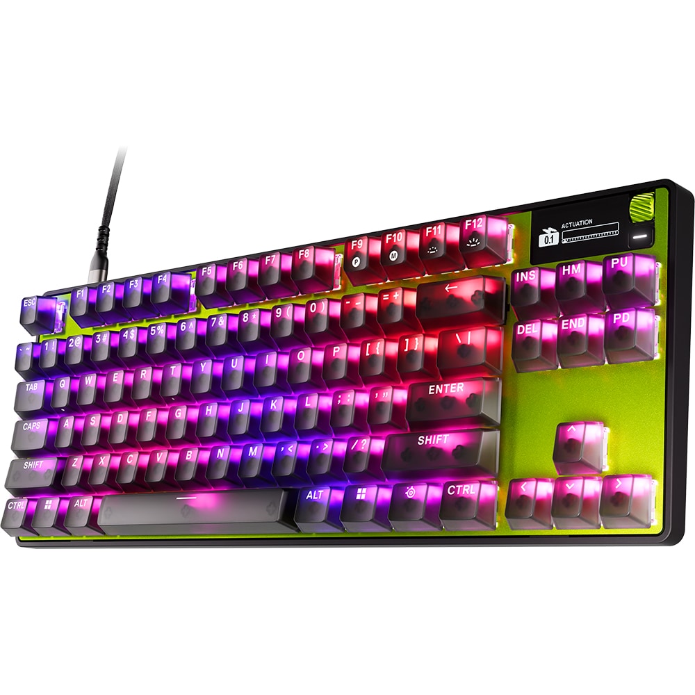 Tastatura Gaming mecanica STEELSERIES Apex Pro TKL Gen 3 Cyber, USB, Layout US, negru