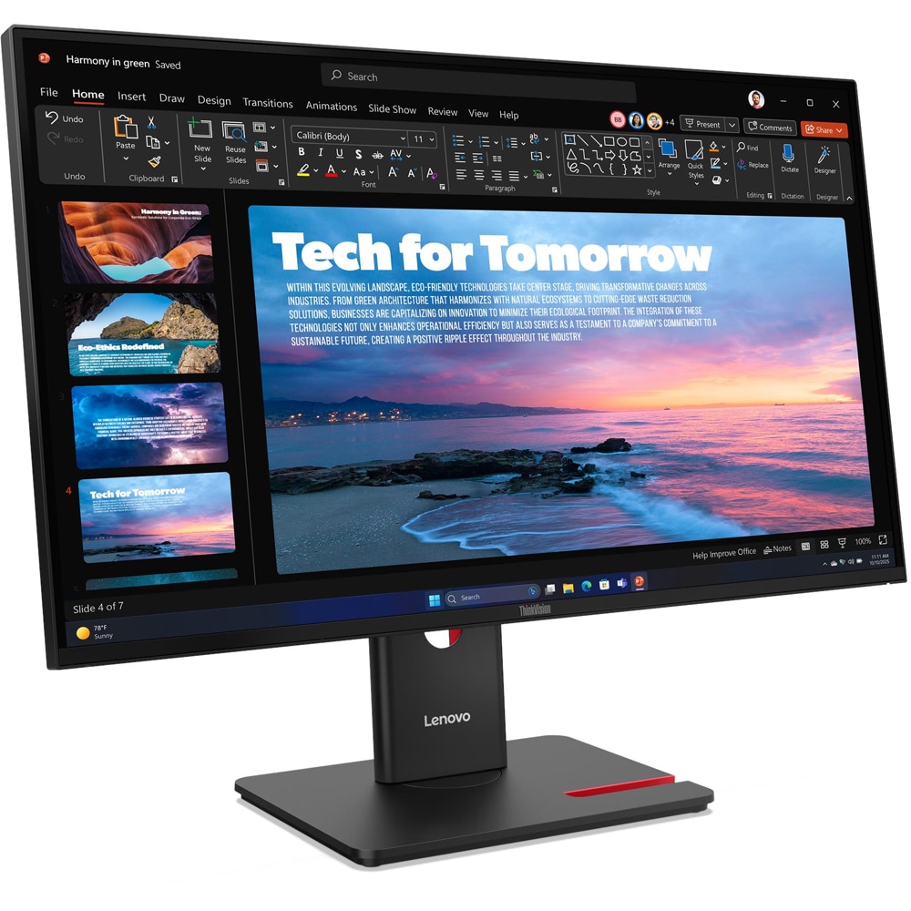 Monitor LED IPS LENOVO ThinkVision T27QD-40, 27", QHD, 120 Hz, negru