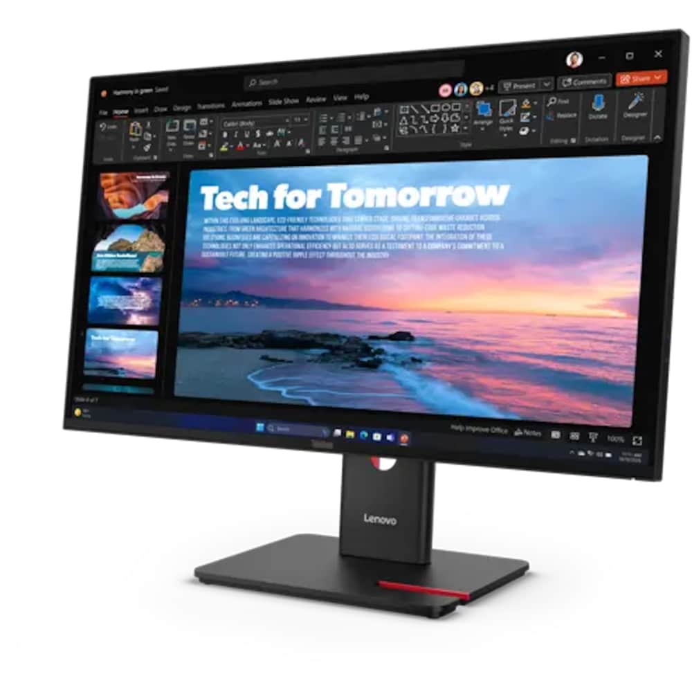 Monitor LED IPS LENOVO ThinkVision T27QD-40, 27", QHD, 120 Hz, negru
