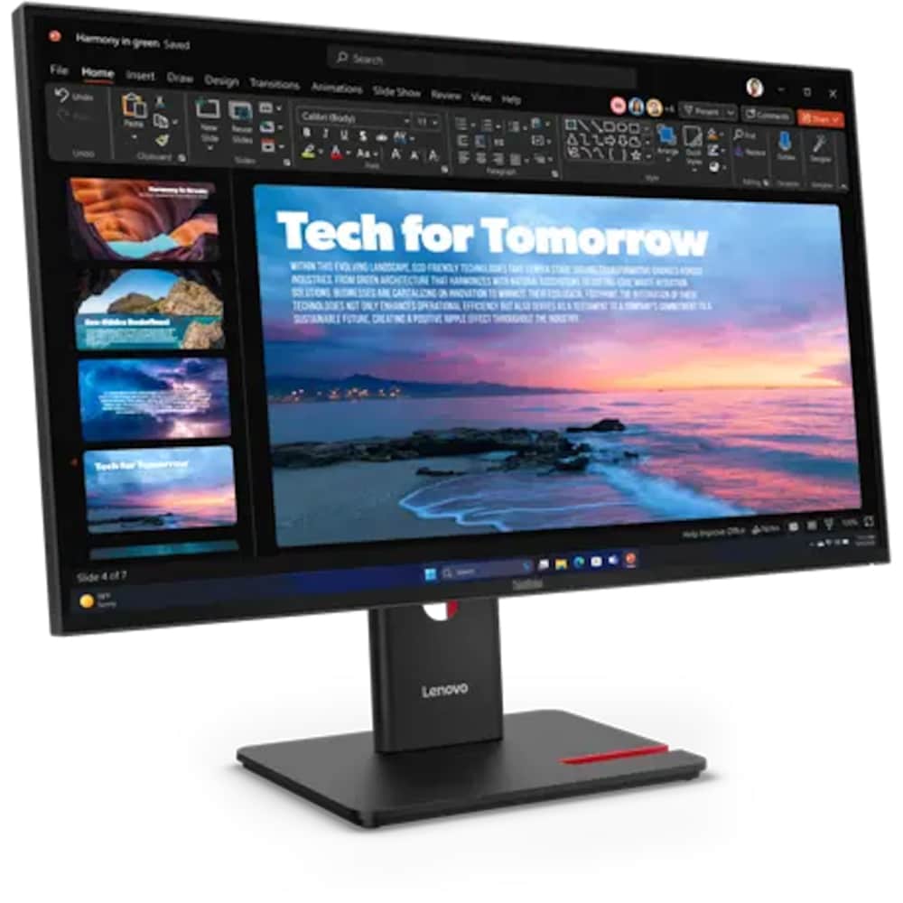 Monitor LED IPS LENOVO ThinkVision T27QD-40, 27", QHD, 120 Hz, negru