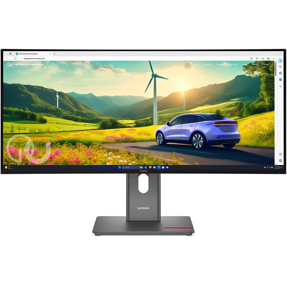 Monitor curbat WLED IPS LENOVO ThinkVision P34WD-40, 34", WQHD, 120Hz, HDR10, negru