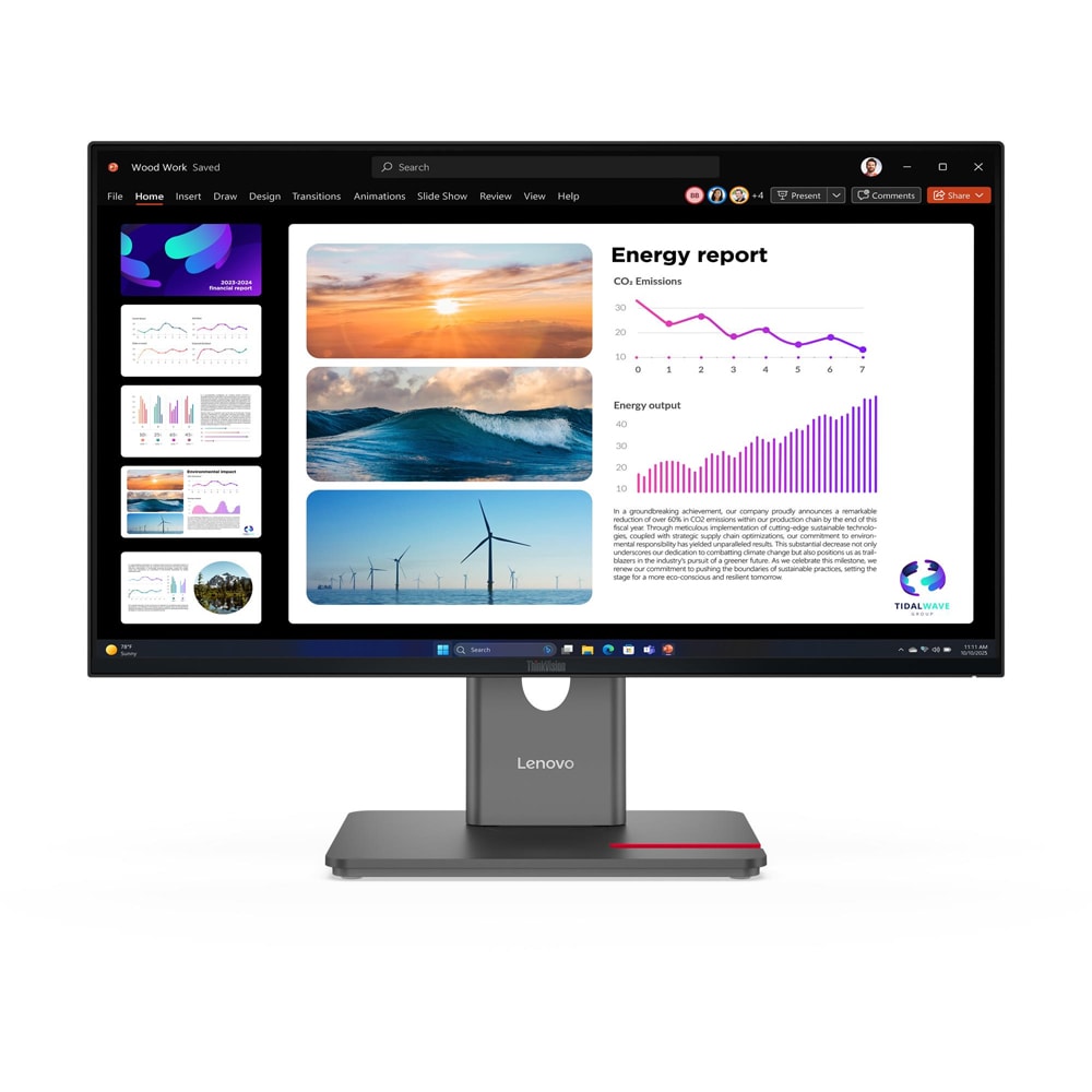 Monitor LED IPS LENOVO ThinkVision P24Q-40, 23.8", QHD, 120 Hz, HDR10, negru