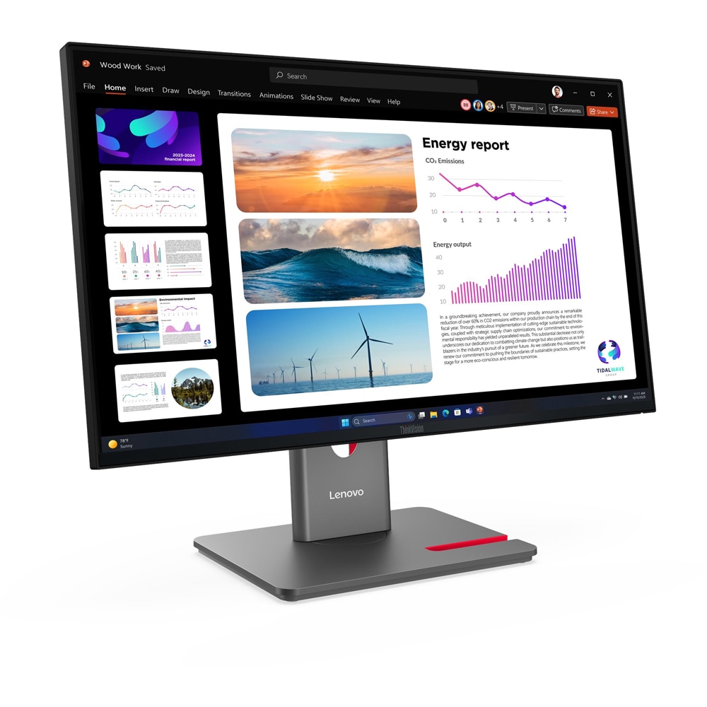 Monitor LED IPS LENOVO ThinkVision P24Q-40, 23.8", QHD, 120 Hz, HDR10, negru