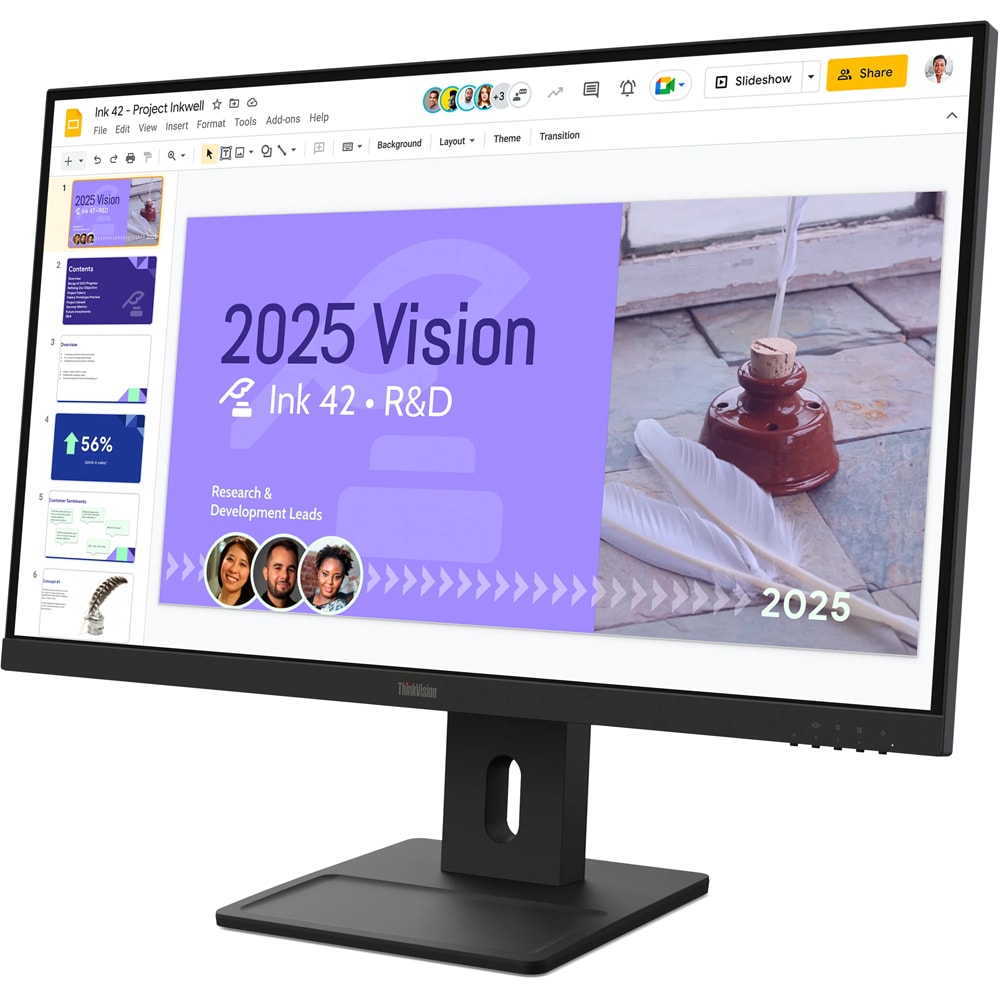 Monitor LED IPS LENOVO ThinkVision E27q-40, 27", QHD, 100Hz, boxe, pivot, negru