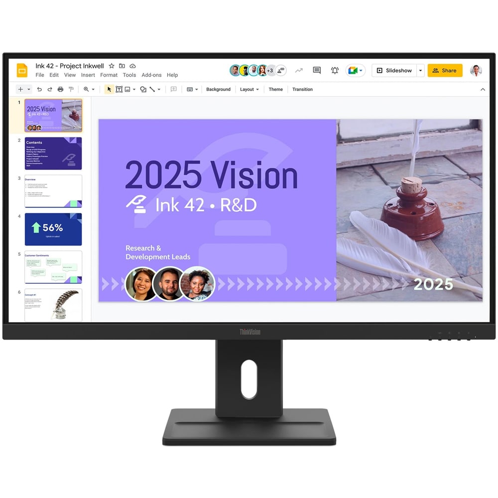 Monitor LED IPS LENOVO ThinkVision E27Q-40, 27", QHD, 100 Hz, negru