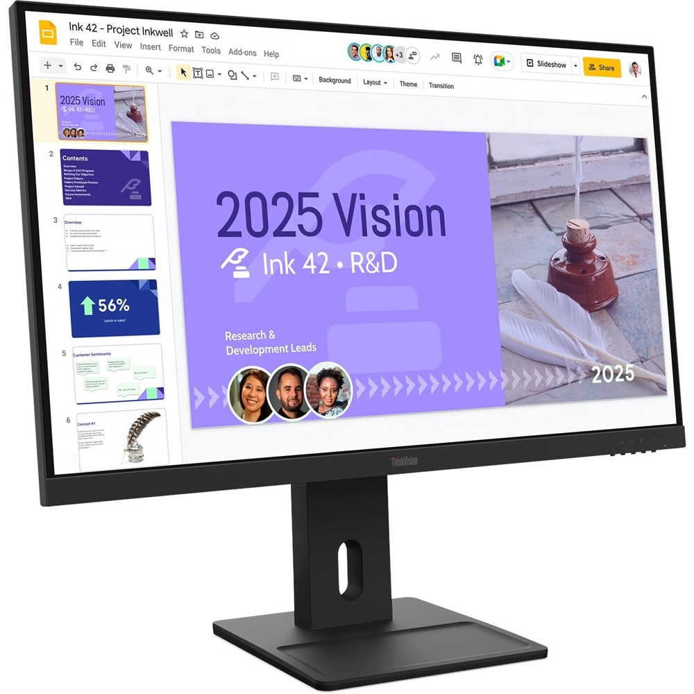 Monitor LED IPS LENOVO ThinkVision E27Q-40, 27", QHD, 100 Hz, negru