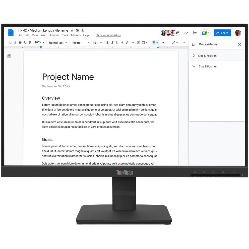 Monitor LED IPS LENOVO ThinkVision S22-4e, 21.5", Full HD, 100 Hz, negru