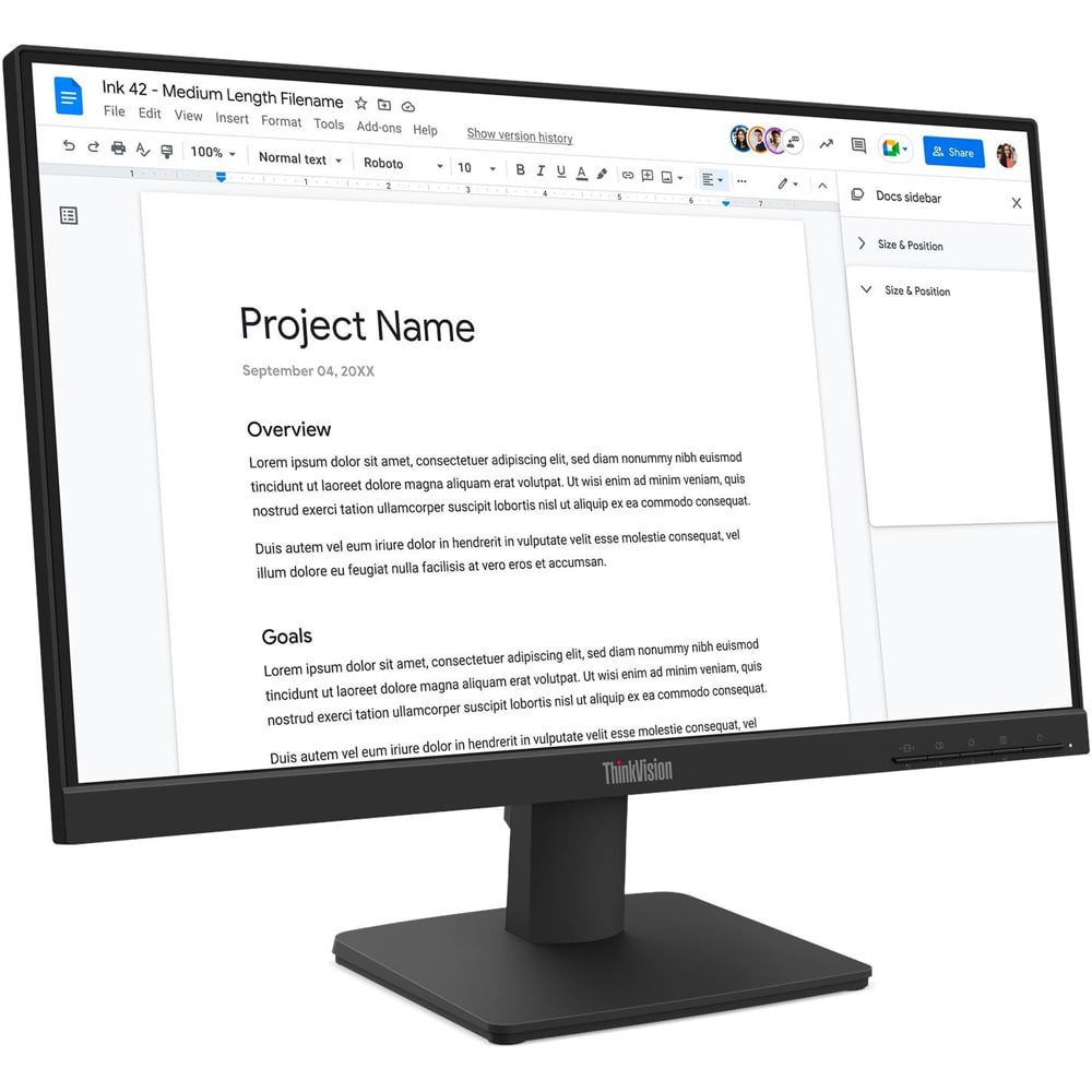 Monitor LED IPS LENOVO ThinkVision S22-4e, 21.5", Full HD, 100 Hz, negru