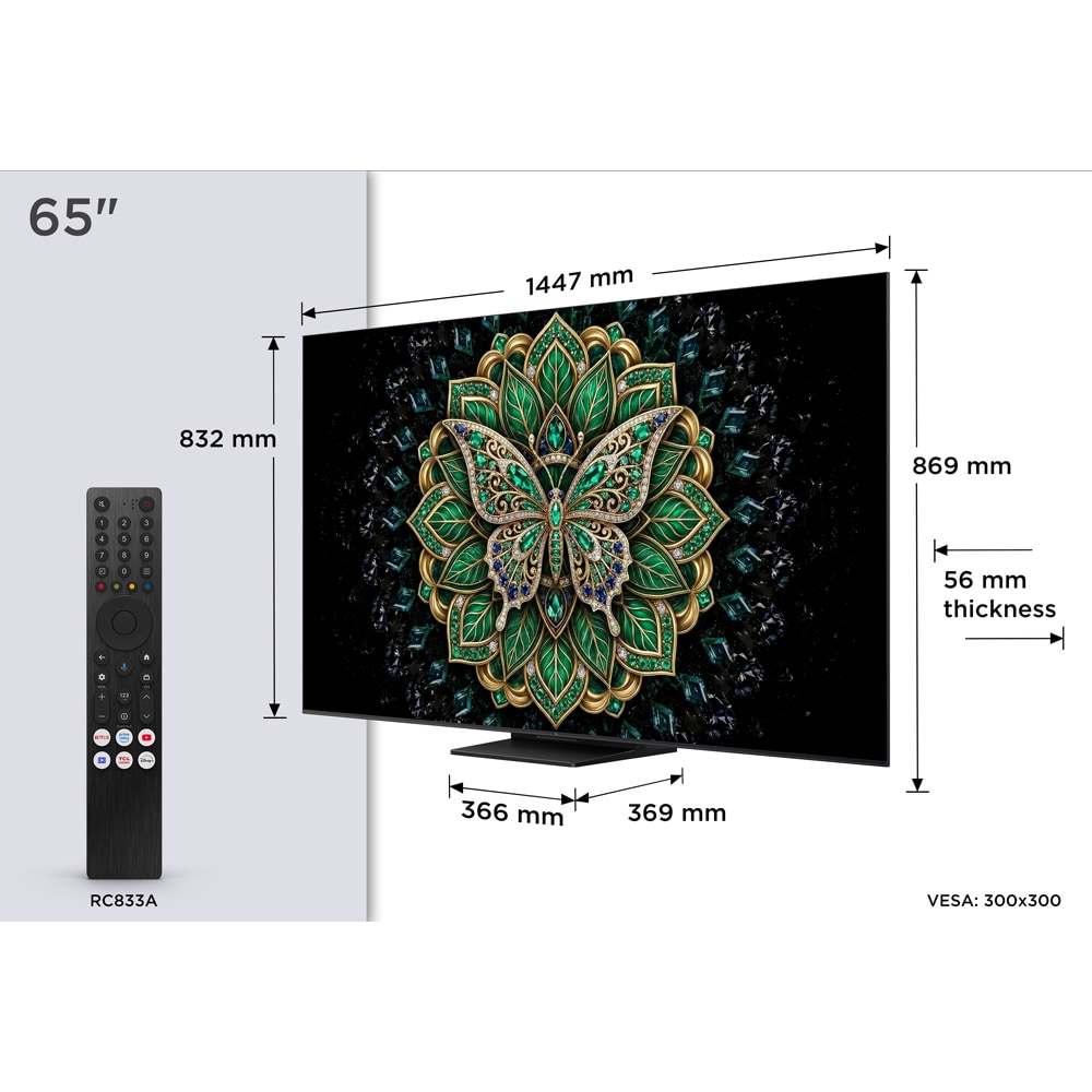 Televizor MiniLed Smart TCL 65C69K Pro, Ultra HD 4K, 164cm