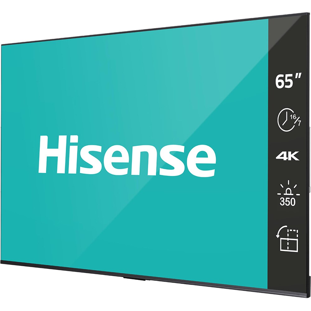 Display profesional HISENSE 65DP30FE, 65", 4K UHD, 60Hz, Wi-Fi, negru