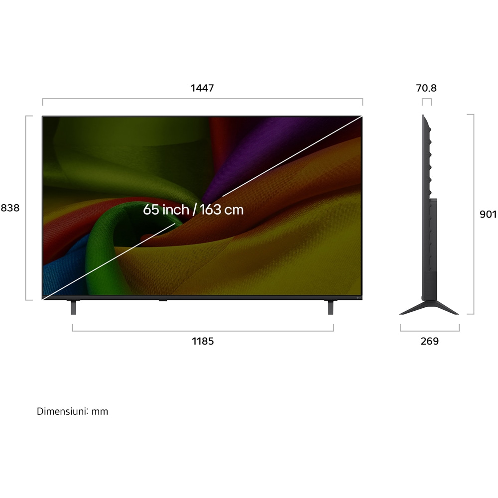 Televizor LED Smart LG 65NU900B3LA, Ultra HD 4K, 164cm