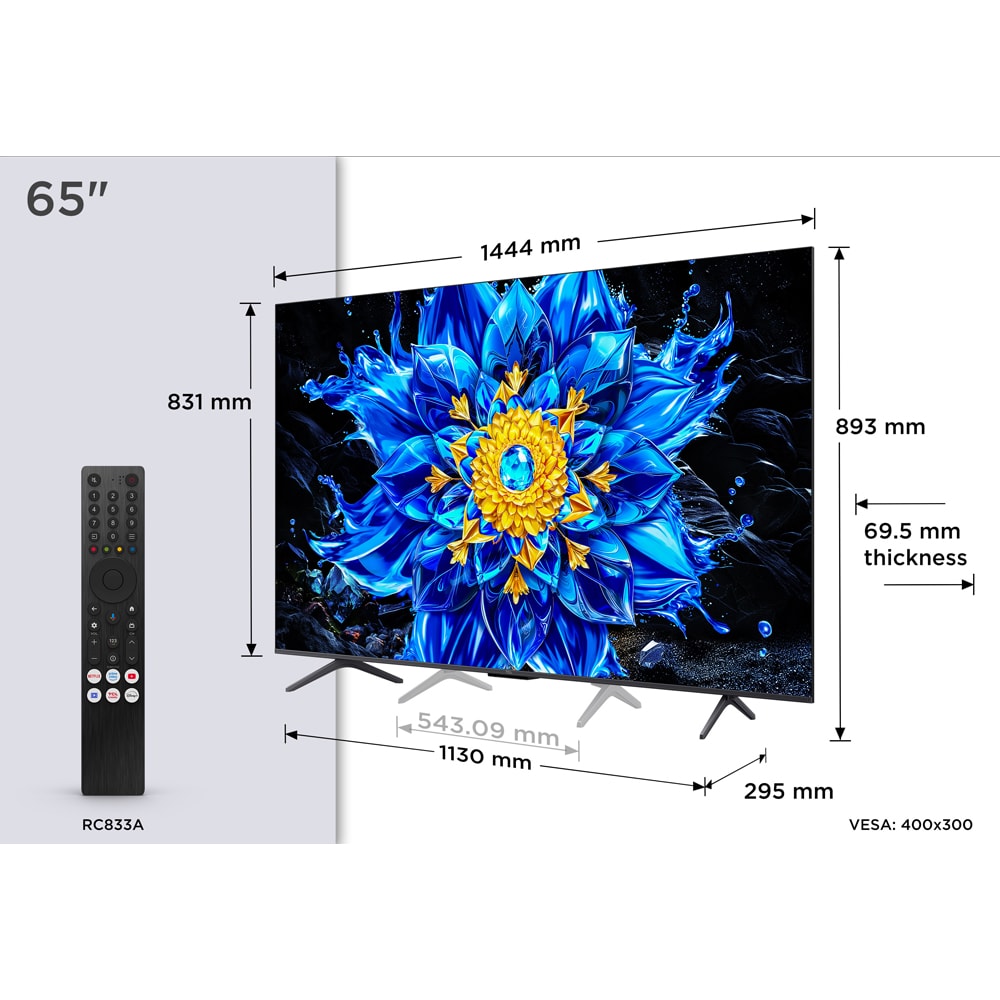Televizor QLED Smart TCL 65P89L, Ultra HD 4K, 164cm