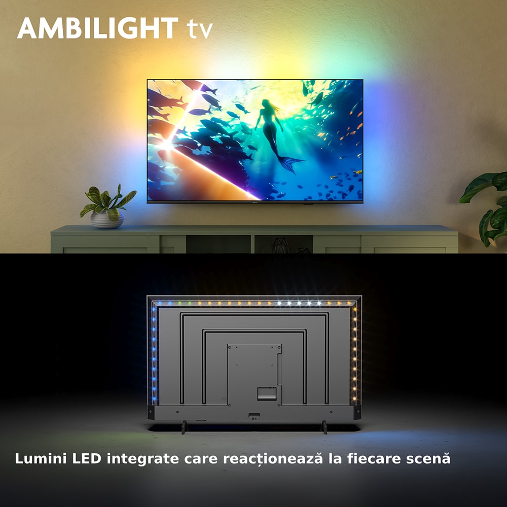 Televizor LED Smart PHILIPS 65PUS8010, Ultra HD 4K, HDR10+, 164cm