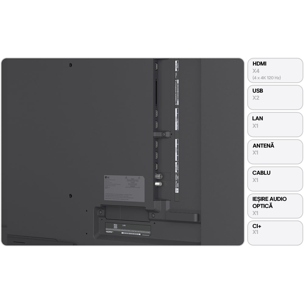 Televizor QNED Evo Mini LED LG 65QNED87B3A, Ultra HD 4K, 164cm