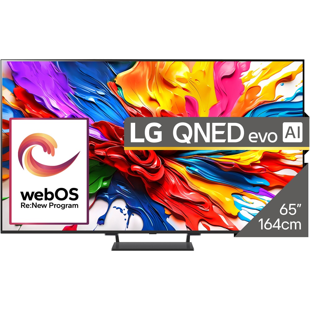 Televizor QNED Evo MiniLED Smart LG 65QNED93A6A, Ultra HD 4K, HDR, 164cm