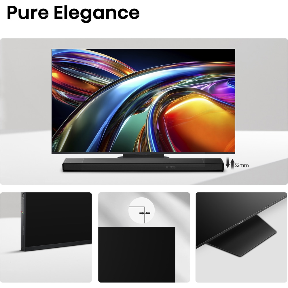 Televizor RGB Mini-LED ULED Smart HISENSE 65UR9S, Ultra HD 4K, HDR, 164cm