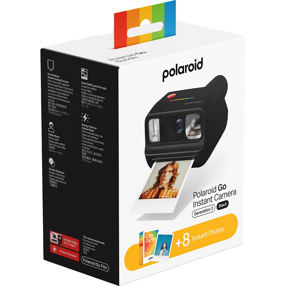 Aparat foto instant POLAROID Go Generation 3 Film Bundle, negru