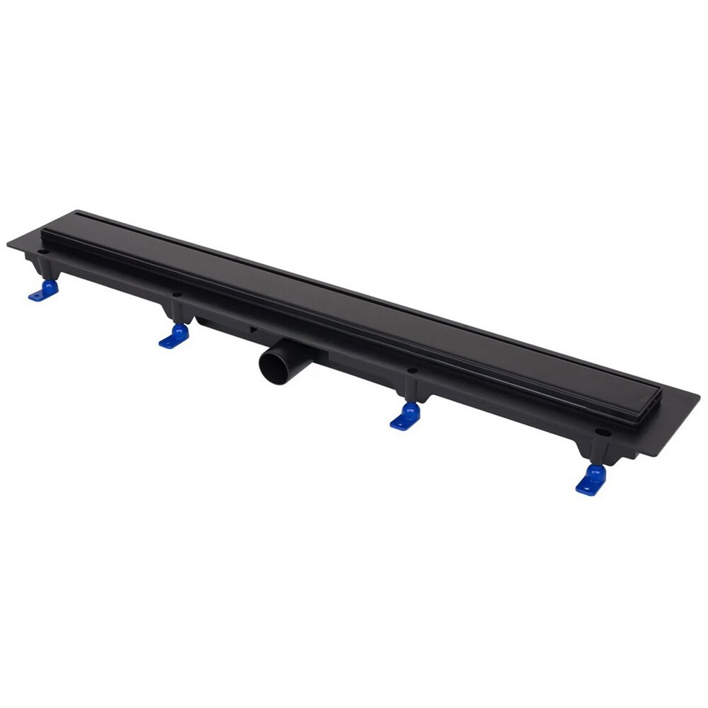 Rigola dus FLUIDMASTER 675025, gratar inox, D 40mm, 75 cm, negru
