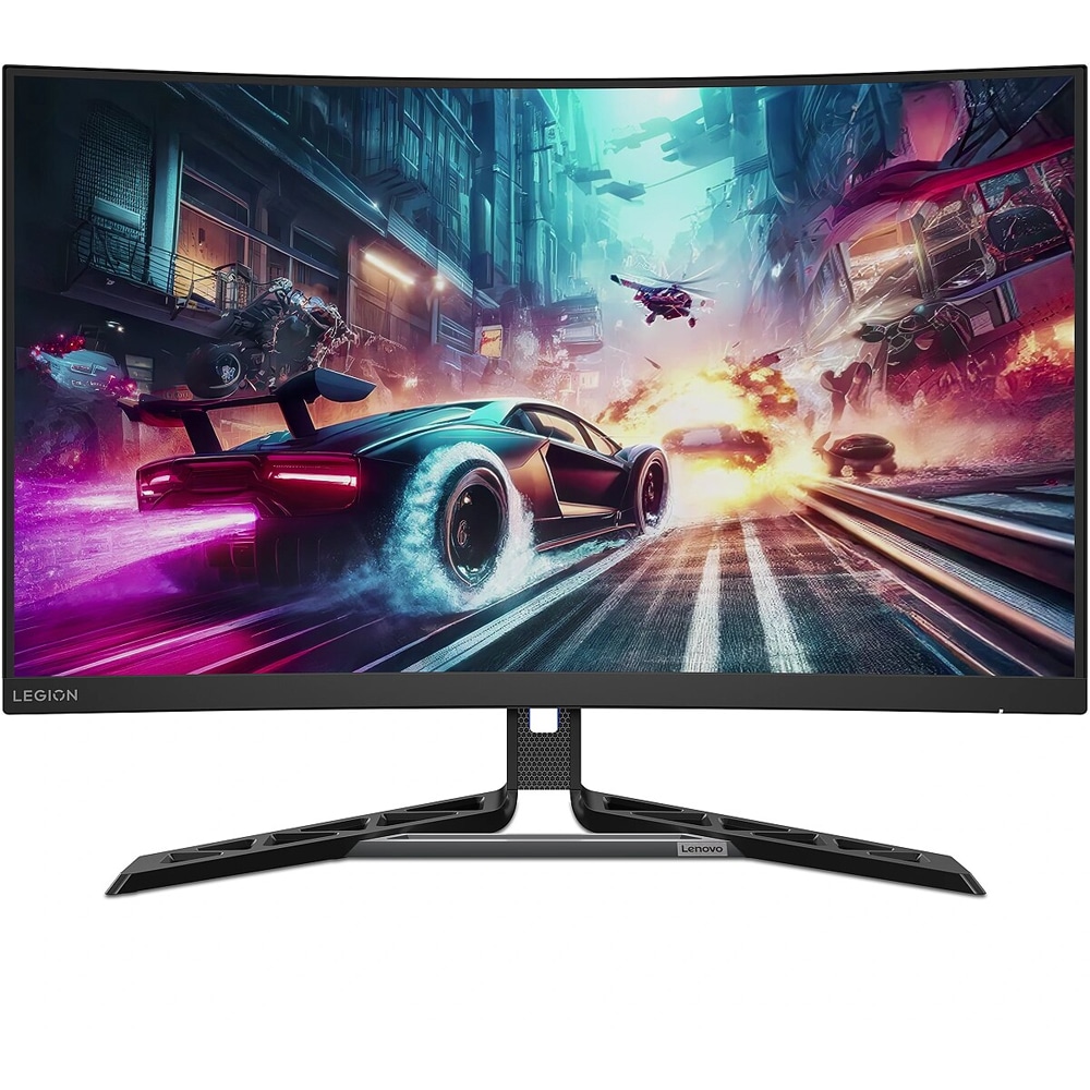 Monitor gaming curbat WLED VA LENOVO Legion R32qc-30, 31.5", QHD, 180Hz, AMD FreeSync, Adaptive Sync, boxe, negru