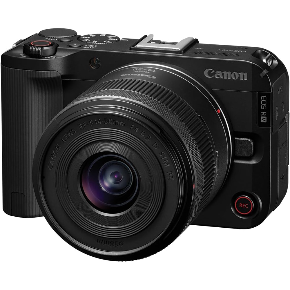 Aparat foto Mirrorless CANON EOS R50 V, 24.2MP, 4K, Wi-Fi, negru, Obiectiv S14-30