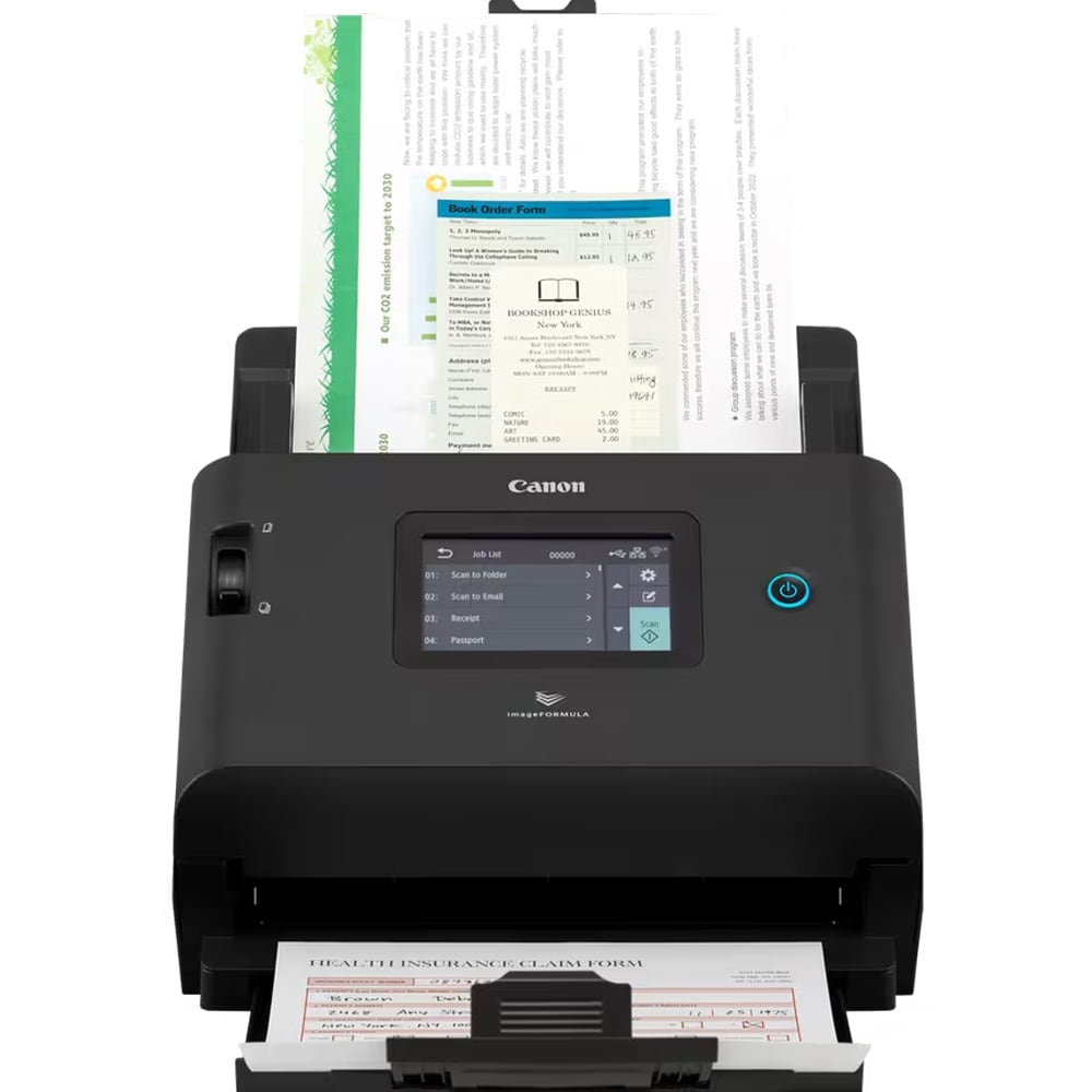 Scanner CANON imageFORMULA DR-S350NW, A4, USB, Retea, Wi-Fi, negru