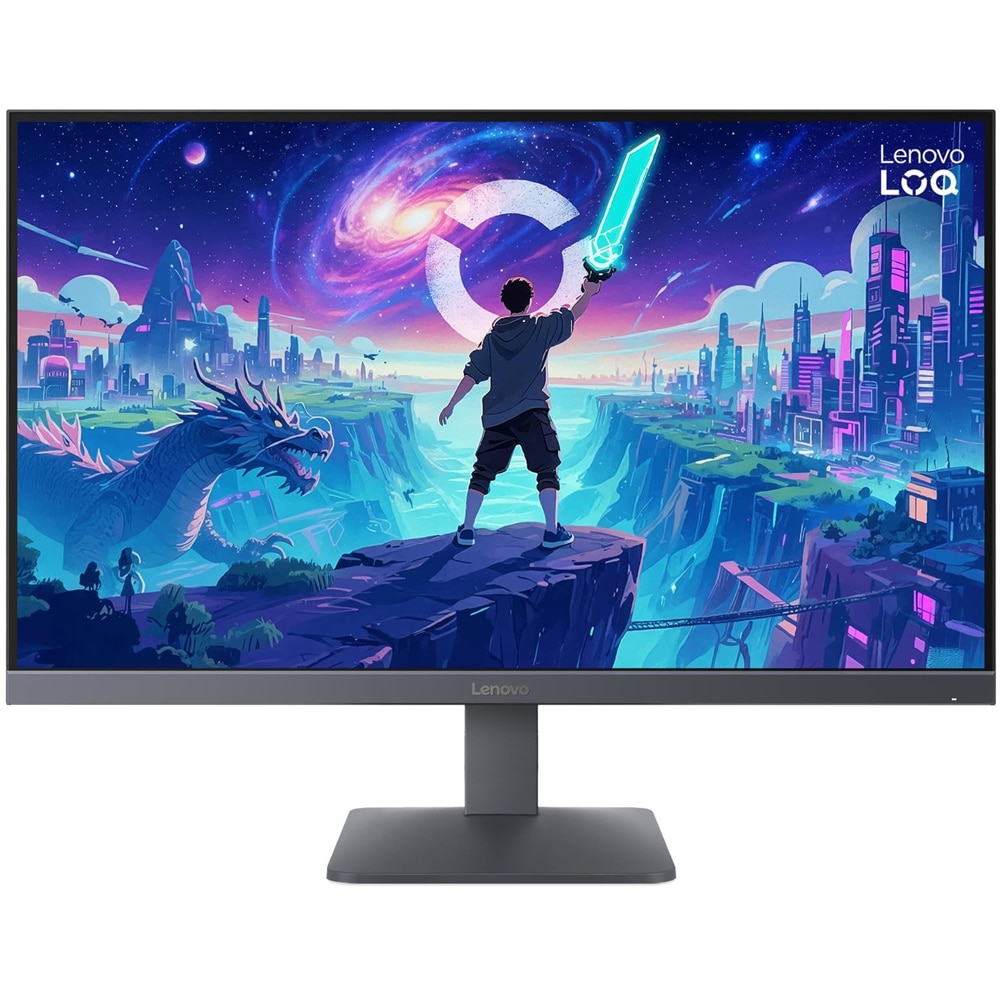 Monitor Gaming LED IPS LENOVO LOQ 27Q-10, 27", QHD, 180 Hz, AMD FreeSync Premium, HDR10, gri