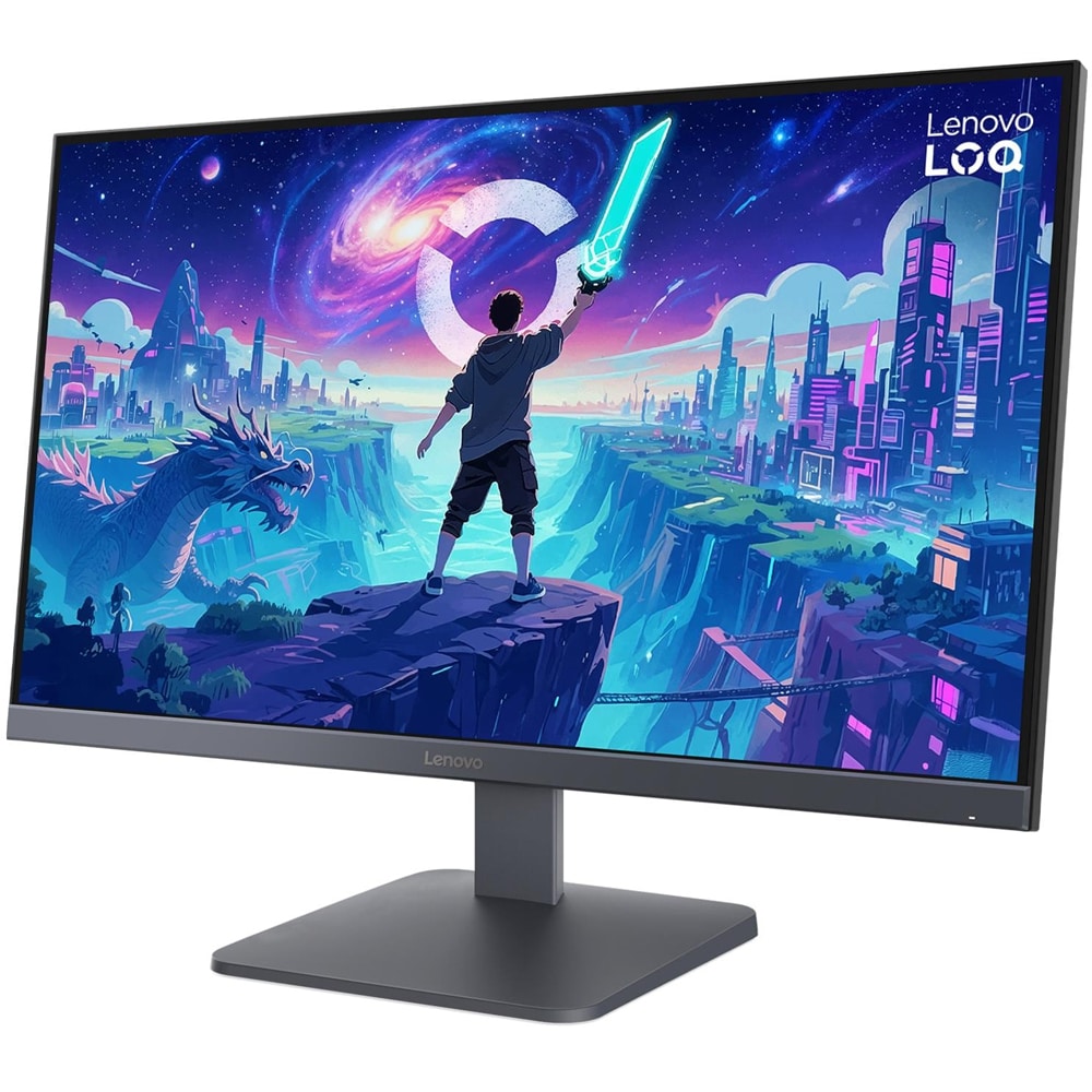 Monitor Gaming LED IPS LENOVO LOQ 27Q-10, 27", QHD, 180 Hz, AMD FreeSync Premium, HDR10, gri