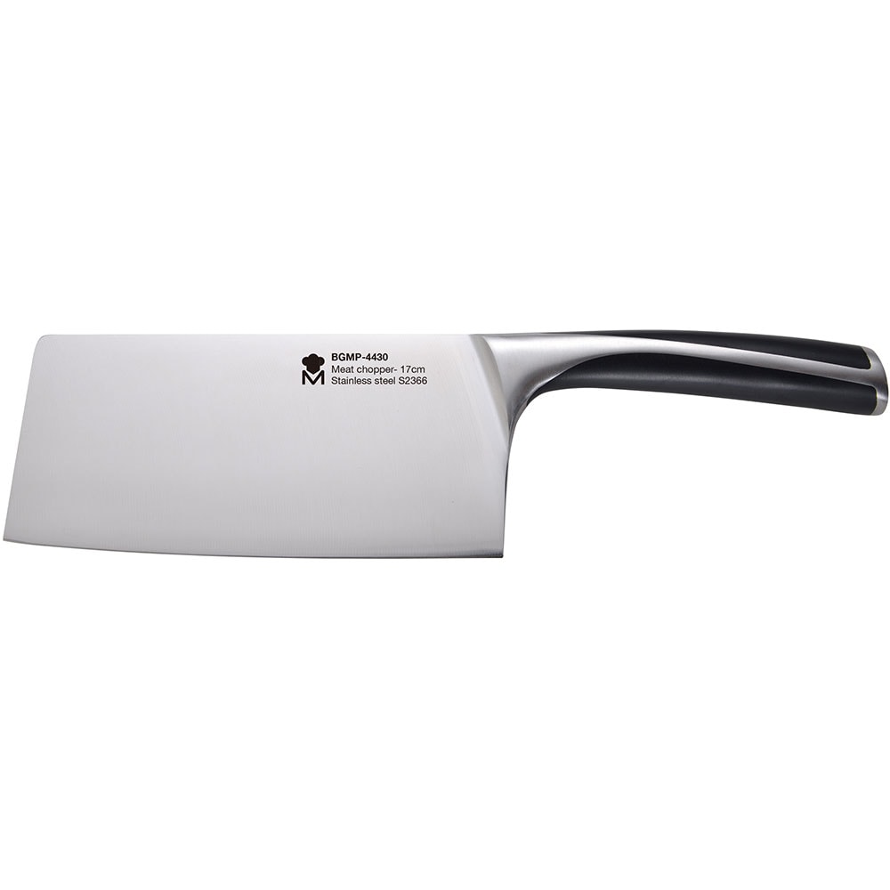Cutit Chopper MASTERPRO Elegance, 17.5cm, inox, negru