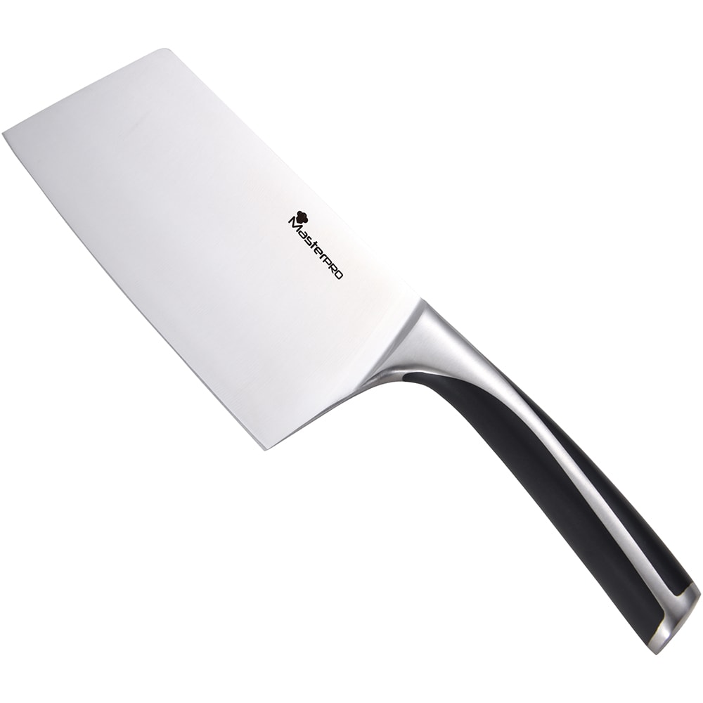 Cutit Chopper MASTERPRO Elegance, 17.5cm, inox, negru