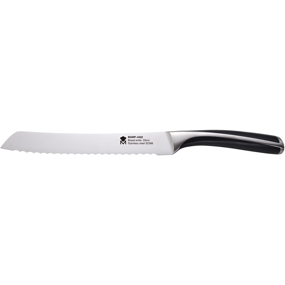 Cutit paine MASTERPRO Elegance, 20cm, inox, negru