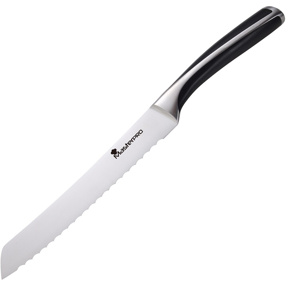 Cutit paine MASTERPRO Elegance, 20cm, inox, negru