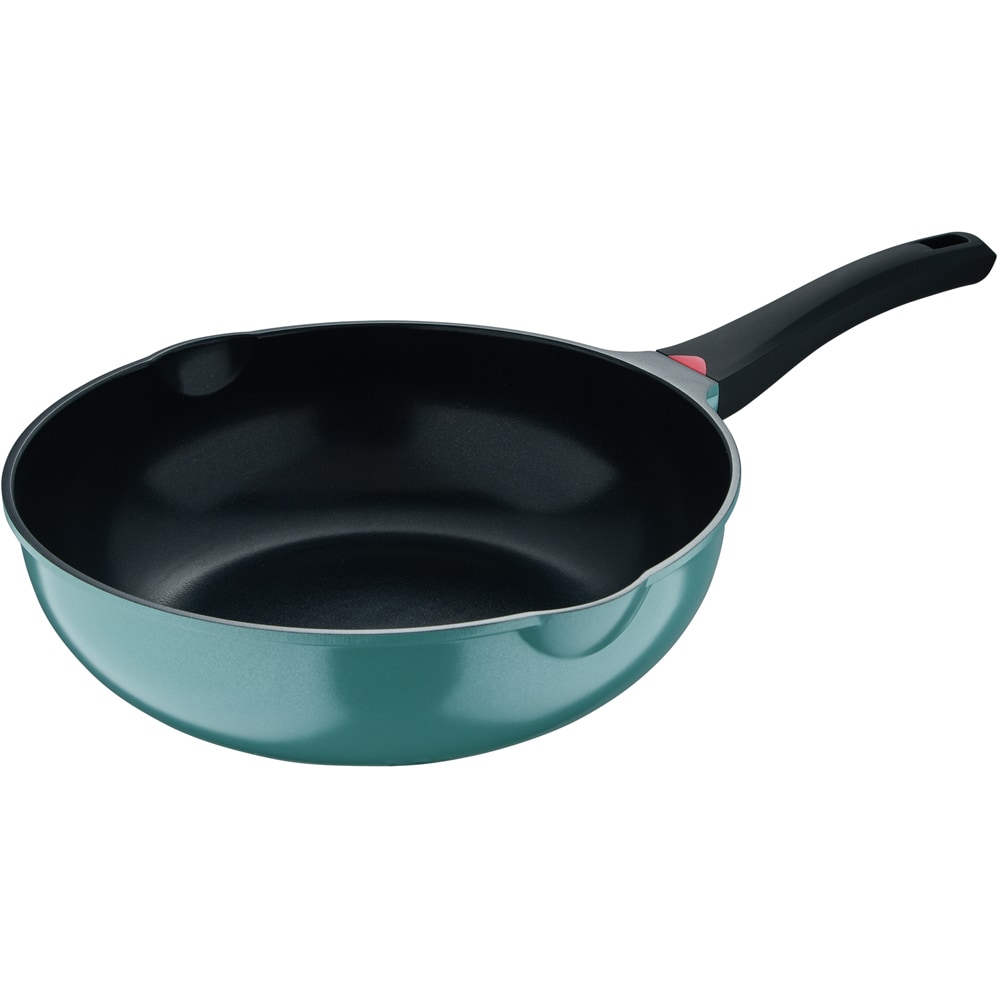 Tigaie wok BERGNER Vibrance BG-57273-BLL-RO, 30cm, aluminiu, turcoaz