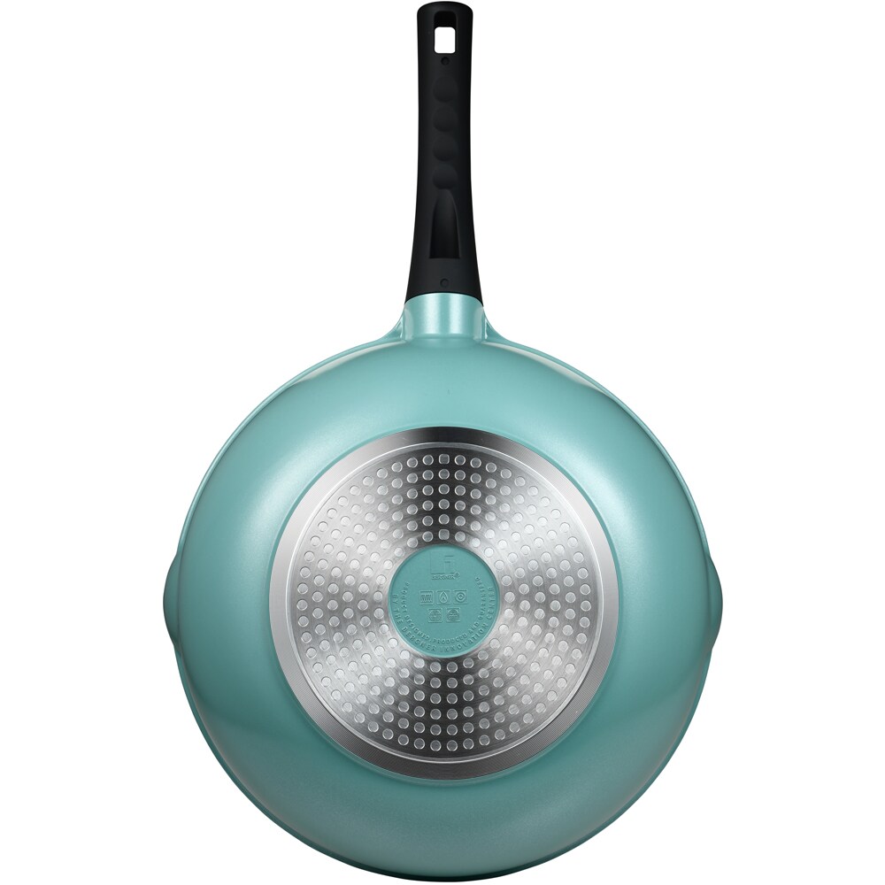 Tigaie wok BERGNER Vibrance BG-57273-BLL-RO, 30cm, aluminiu, turcoaz