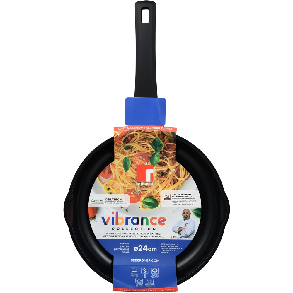 Tigaie BERGNER Vibrance BG-57269-GR-RO, 24cm, aluminiu, verde