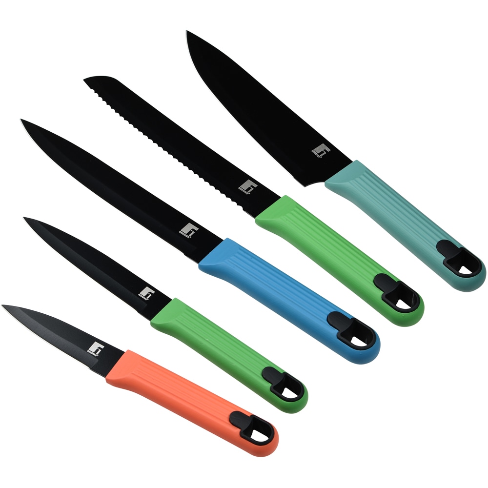 Set cutite BERGNER  Vibrance BG-39377-MT-RO, 5 piese, inox, 8.75-20cm