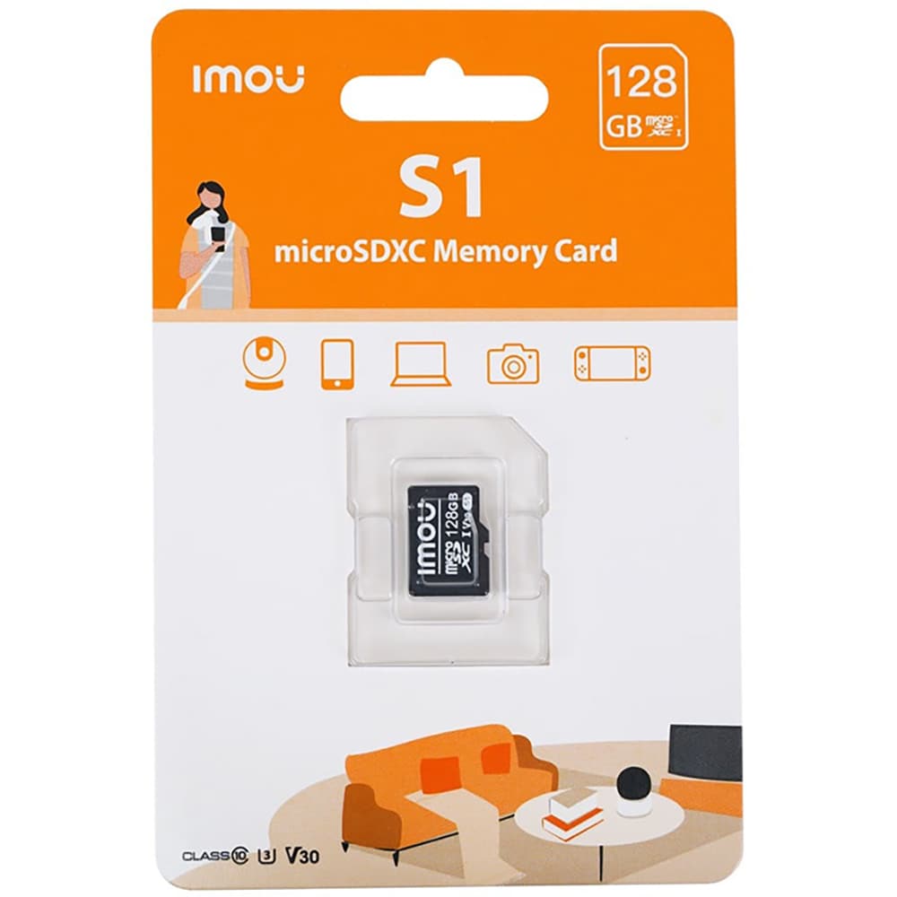 Card de memorie IMOU MicroSD, 128GB, 90MB/s, UHS-I